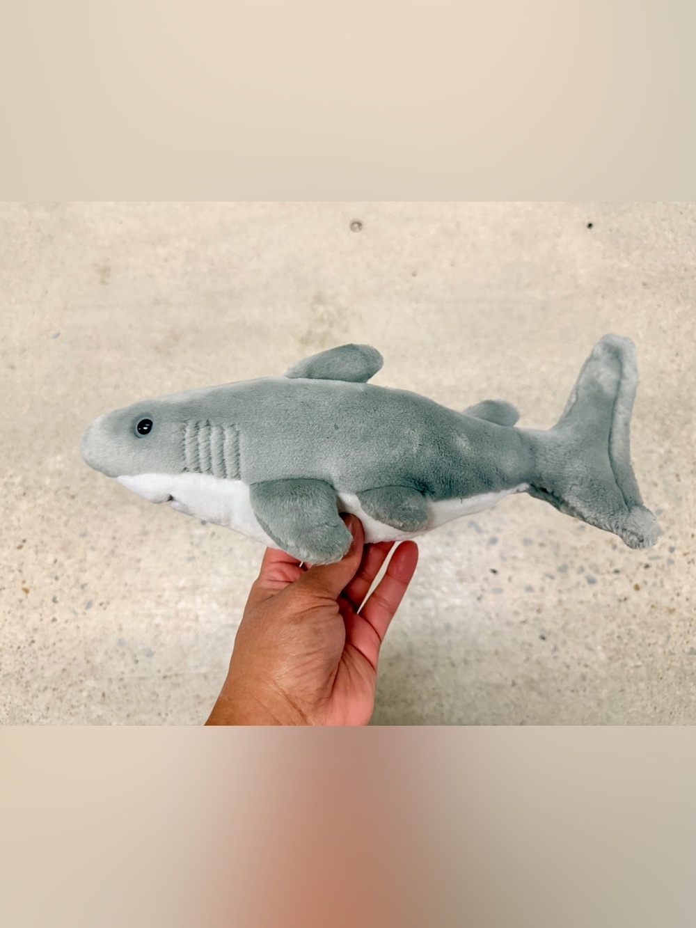 Plush Grey Shark Toy for Fish Lovers - Soft Stuffed Marine Animal